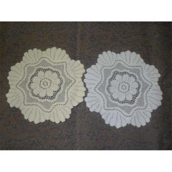 Tapestry Trading Tapestry Trading 558W12 12 in. European Lace Doily; White 558W12 - main